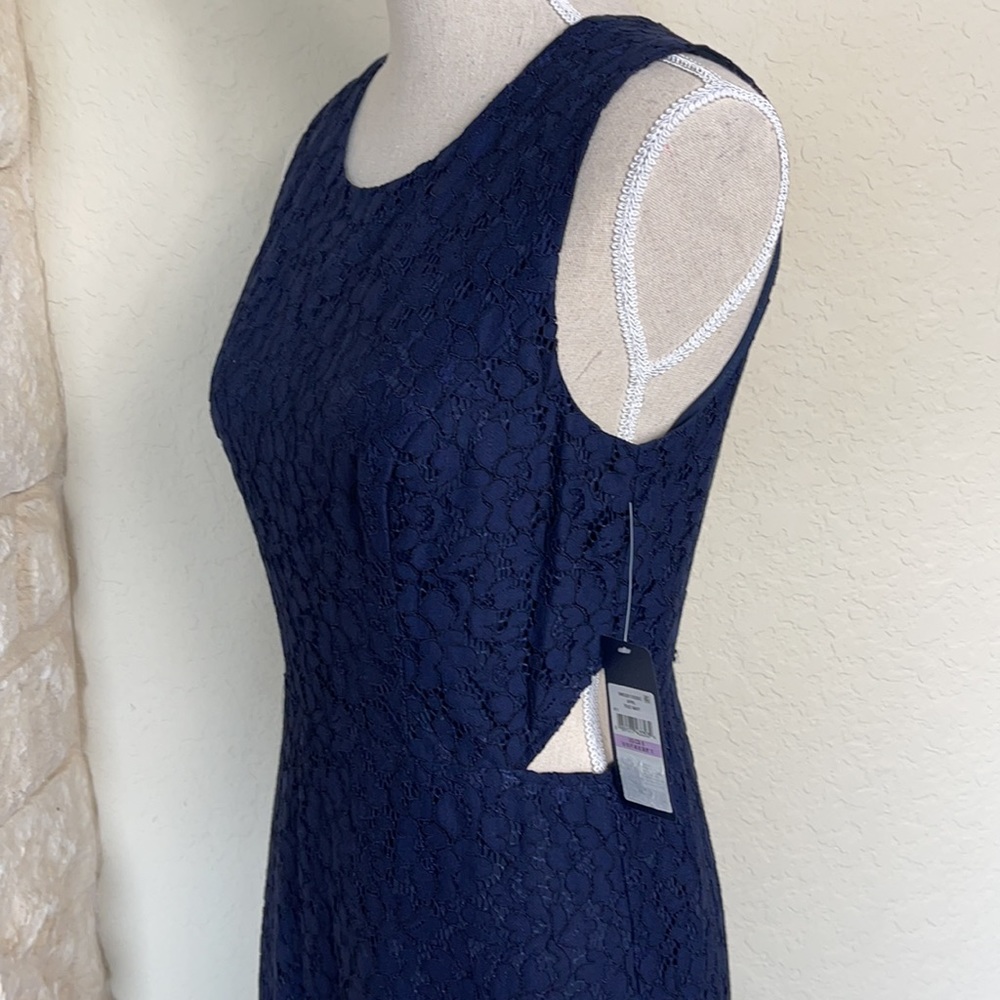 NWT  RACHEL Rachel Roy Navy Elana Lace Dress Cut out Side  Dress - Picture 7 of 14
